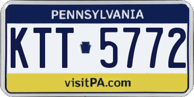 PA license plate KTT5772