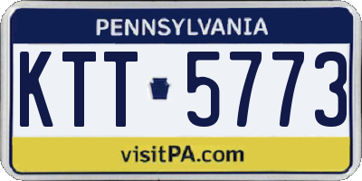 PA license plate KTT5773