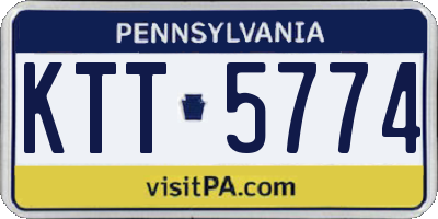 PA license plate KTT5774