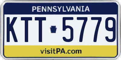 PA license plate KTT5779