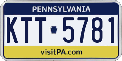 PA license plate KTT5781