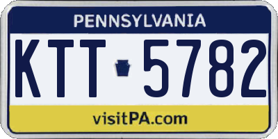 PA license plate KTT5782
