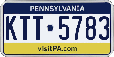 PA license plate KTT5783
