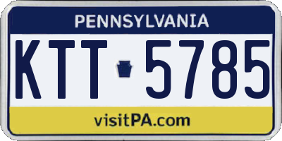 PA license plate KTT5785