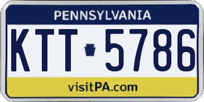 PA license plate KTT5786