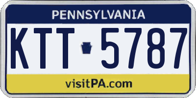 PA license plate KTT5787