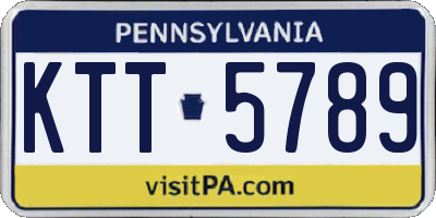 PA license plate KTT5789