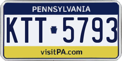 PA license plate KTT5793