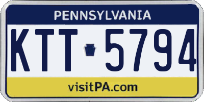 PA license plate KTT5794