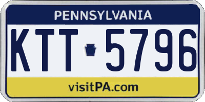 PA license plate KTT5796