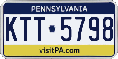 PA license plate KTT5798