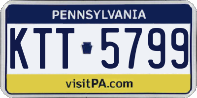 PA license plate KTT5799