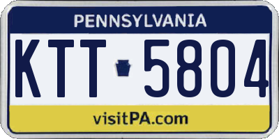 PA license plate KTT5804
