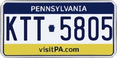PA license plate KTT5805