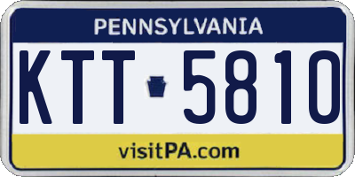 PA license plate KTT5810