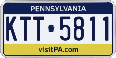 PA license plate KTT5811