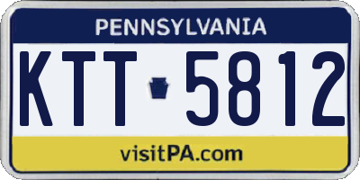 PA license plate KTT5812