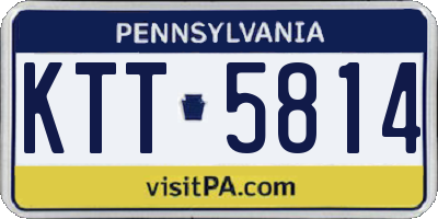PA license plate KTT5814