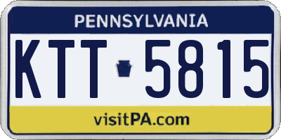 PA license plate KTT5815