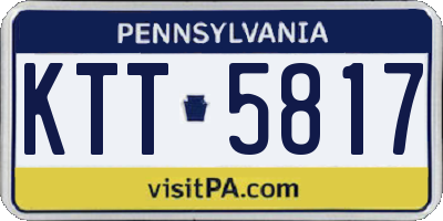 PA license plate KTT5817