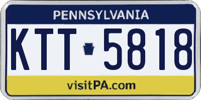 PA license plate KTT5818