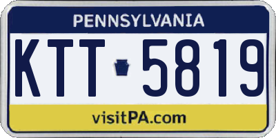 PA license plate KTT5819
