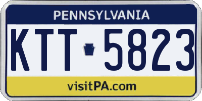 PA license plate KTT5823