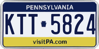 PA license plate KTT5824