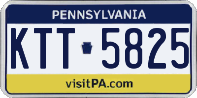 PA license plate KTT5825