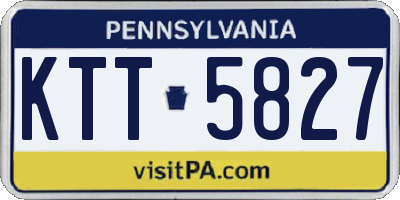 PA license plate KTT5827