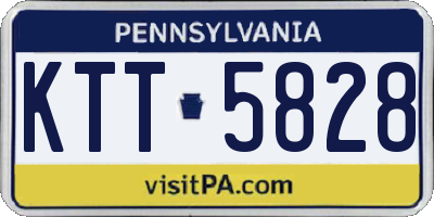 PA license plate KTT5828
