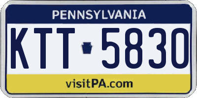 PA license plate KTT5830