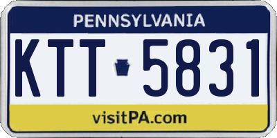 PA license plate KTT5831