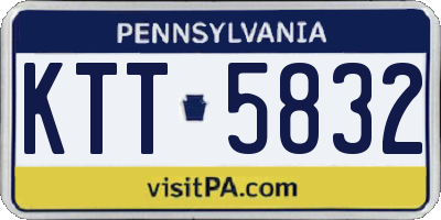 PA license plate KTT5832