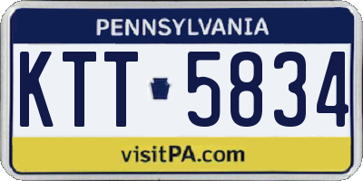 PA license plate KTT5834