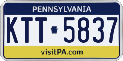 PA license plate KTT5837