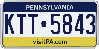 PA license plate KTT5843