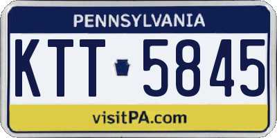 PA license plate KTT5845