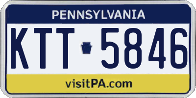 PA license plate KTT5846