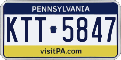 PA license plate KTT5847