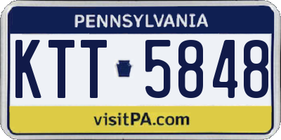 PA license plate KTT5848