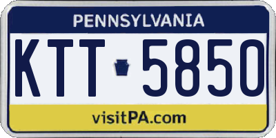 PA license plate KTT5850