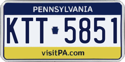 PA license plate KTT5851