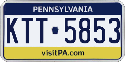 PA license plate KTT5853