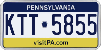 PA license plate KTT5855