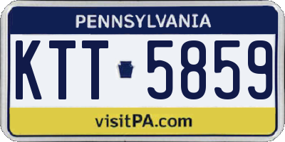PA license plate KTT5859