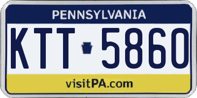 PA license plate KTT5860