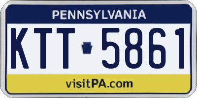 PA license plate KTT5861
