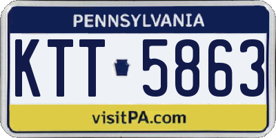 PA license plate KTT5863