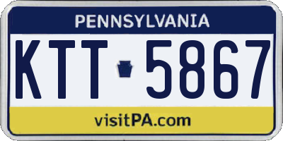 PA license plate KTT5867
